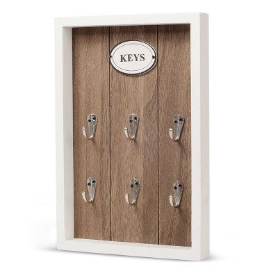 Wooden Rustic Wall Key Box Storage Hook Holder Wooden 6666032203259  322509620443